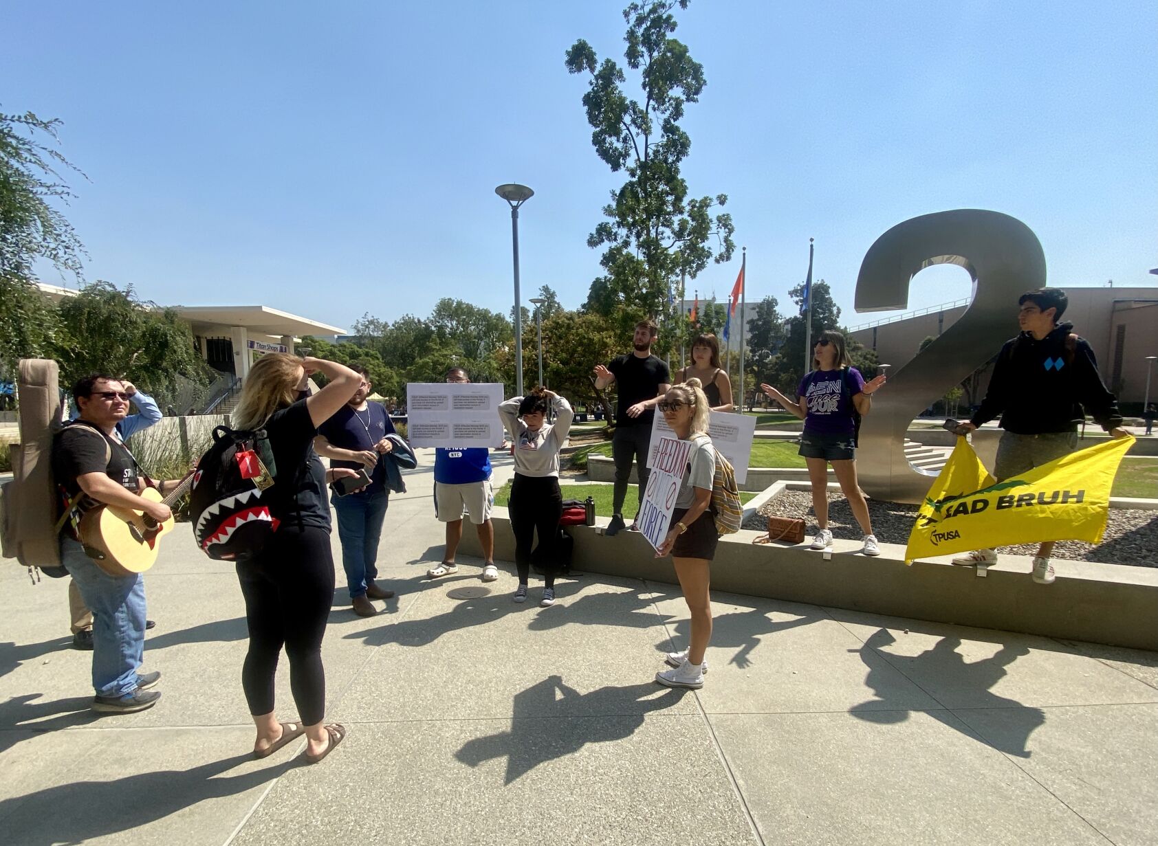 Turning Point USA at CSUF protest